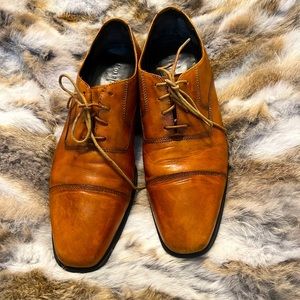 Cole Haan Chestnut Leather Cap Toe Derby Lace-Up Dress Shoes Sz 11